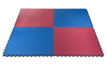 Mata puzzle Premium 100 x 100 x 2 cm niebiesko czerwona