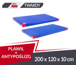 Materac PVC 200 x 120 x 10, twardszy R90 + antypoślizgowy niebieski