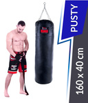 Worek bokserski Premium ze skóry naturalnej 160 x 40 cm pusty czarny