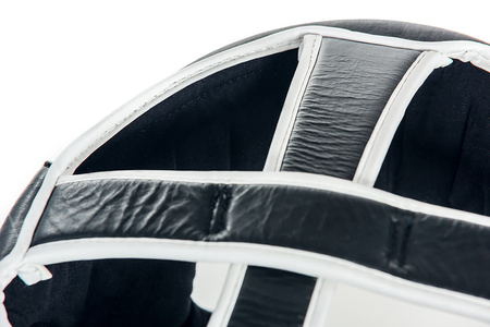 Kask bokserski sparingowy skórzany