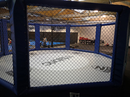 Profesjonalna klatka MMA z podestem 10 x 10 m