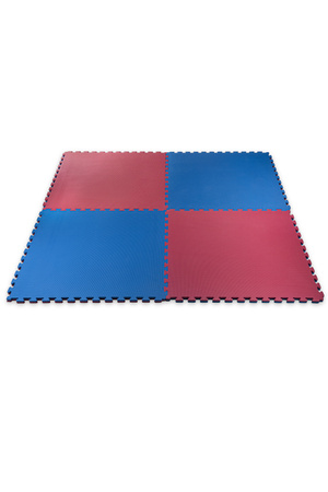 Mata puzzle Premium 100 x 100 x 2 cm niebiesko czerwona