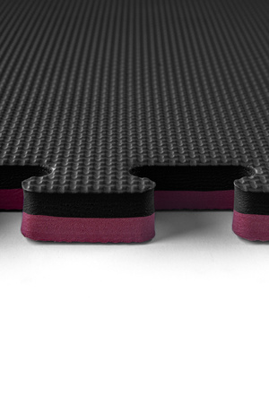 Mata puzzle Eco-Line 100 x 100 x 2 cm czarno czerwona