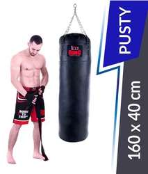 Worek bokserski Premium ze skóry naturalnej 160 x 40 cm pusty czarny