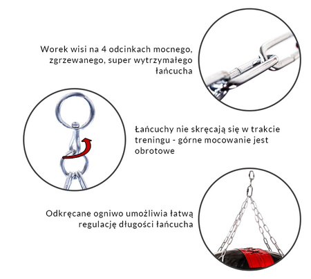 Młodzieżowy zestaw bokserski treningowy 100 x 35 cm czarny + rękawice + mocowanie