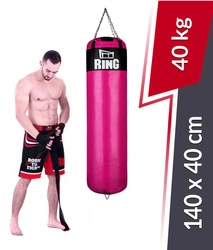 Worek bokserski Super 140 x 40 cm 40 kg różowy