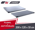 Materac gimnastyczny PVC 200 x 120 x 10, Twardszy R90 + antypoślizgowy szary