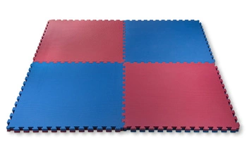 Mata puzzle Eco-Line 100 x 100 x 4 cm niebiesko czerwona