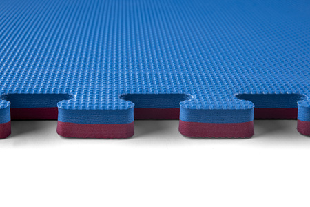 Mata puzzle Eco-Line 100 x 100 x 2 cm niebiesko czerwona