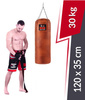 Worek bokserski Premium ze skóry naturalnej 120 x 35 cm 30 kg brązowy