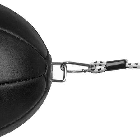 Gruszka bokserska refleksówka skórzana czarna