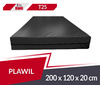 Materac gimnastyczny rehabilitacyjny 200 x 120 x 20 cm T25 Plawil czarny antypoślizgowy