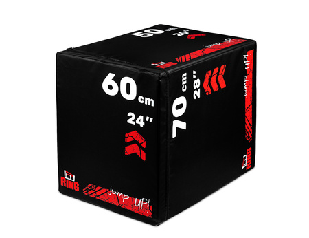 Skrzynia plyometryczna plyobox 3w1 do ćwiczeń 70 x 60 x 50 cm Premium