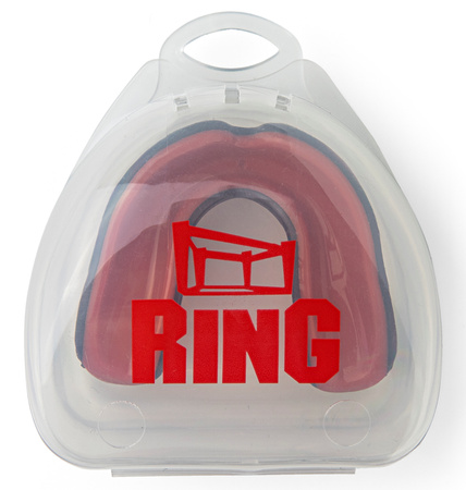 Ochraniacz na zęby pojedynczy czarno czerwony