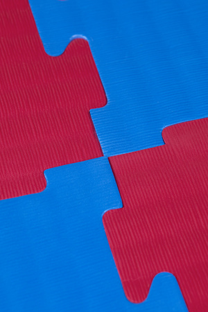 RING Mata puzzle Premium 100 x 100 x 4 cm czerwono - niebieska