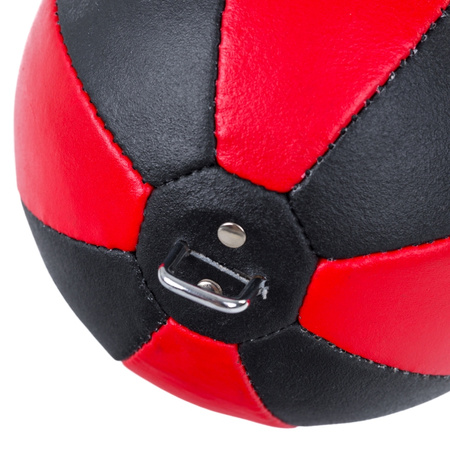 Gruszka bokserska refleksówka skórzana czarno czerwona