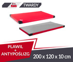 Materac PVC 200 x 120 x 10, twardszy R90 + antypoślizgowy czerwony