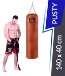 Worek bokserski Premium ze skóry naturalnej 140 x 40 cm pusty brązowy