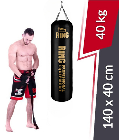 Worek bokserski Special 140 x 40 cm 40 kg złote logo