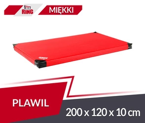 Materac gimnastyczny 200 x 120 x 10 cm PVC R60 czerwony