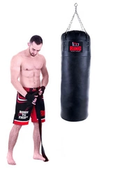 Worek bokserski Premium ze skóry naturalnej 130 x 35 cm 40 kg czarny