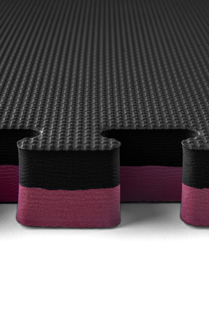 Mata puzzle Eco-Line 100 x 100 x 4 cm czarno czerwona