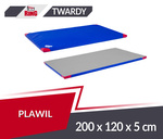 Materac gimnastyczny 200 x 120 x 5 cm PVC T120 + antypoślizgowy niebieski