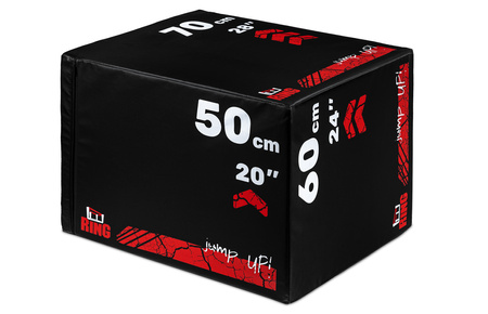 Skrzynia plyometryczna plyobox 3w1 do ćwiczeń 70 x 60 x 50 cm Premium