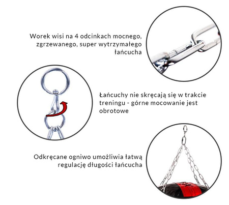 Młodzieżowy zestaw bokserski treningowy 100 x 35 cm szary + rękawice + mocowanie