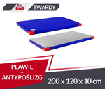 Materac PVC 200 x 120 x 10, twardszy R90 + antypoślizgowy niebieski