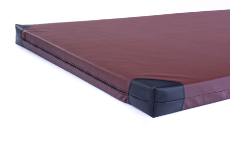 Materac gimnastyczny 200 x 120 x 10 cm skaj R60 brązowy