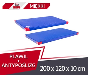 Materac PVC Plawil 200 x 120 x 10 R60 + antypoślizgowy niebieski