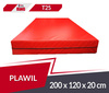 Materac gimnastyczny rehabilitacyjny 200 x 120 x 20 cm T25 Plawil czerwony + antypoślizgowy