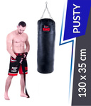 Worek bokserski Premium ze skóry naturalnej 130 x 35 cm pusty czarny