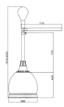 Gruszka bokserska refleksówka stojąca z ramieniem sparbar