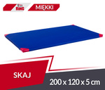 Materac gimnastyczny 200 x 120 x 5 cm skaj R90 niebieski