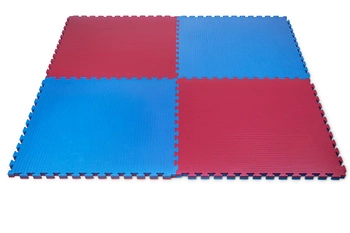 Mata puzzle Premium 100 x 100 x 4 cm niebiesko czerwona