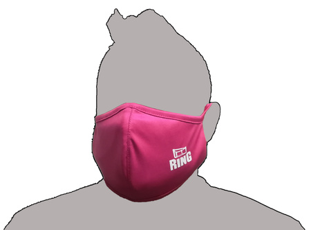 Maska na twarz bawełniana wielorazowa różowa