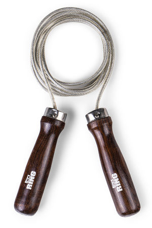 WYPRZEDAŻ Skakanka drewniana z łożyskiem żyłka II gatunek