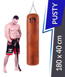 Worek bokserski Premium ze skóry naturalnej 180 x 40 cm pusty brązowy