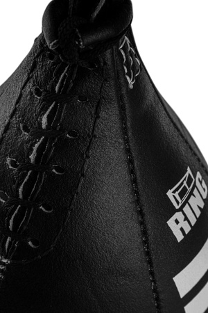 Gruszka bokserska dmuchana pod daszek z skóry czarna