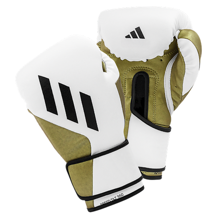 Rękawice bokserskie Adidas Speed TILT 350 biały/złoty