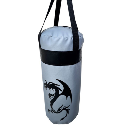 Zestaw bokserski dla dzieci: worek 50 cm szary + rękawice 4Kids