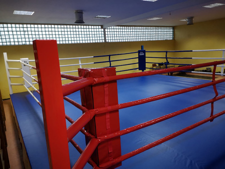 Profesjonalny ring bokserski z podestem 4 x 4 m