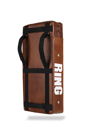 duża tarcza prosta 75 x 35 x 15 cm skóra brązowa