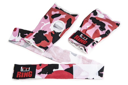 Rękawice Camo Red wkładki, owijki, taśmy bokserskie