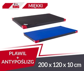 Materac PVC Plawil 200 x 120 x 10 R60 + antypoślizgowy czarny