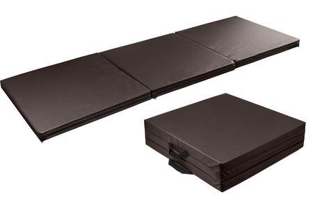Materac składany 195 x 90 x 5 cm brązowy