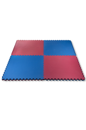 Mata puzzle Eco-Line 100 x 100 x 4 cm niebiesko czerwona