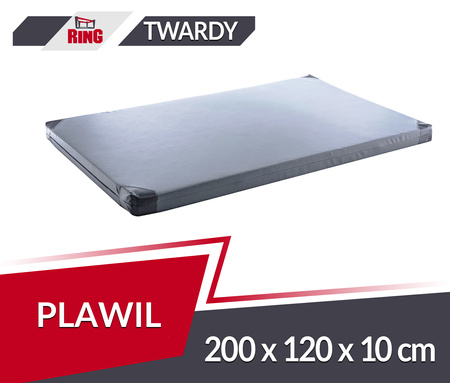 Materac gimnastyczny 200 x 120 x 10 cm PVC R90 szary